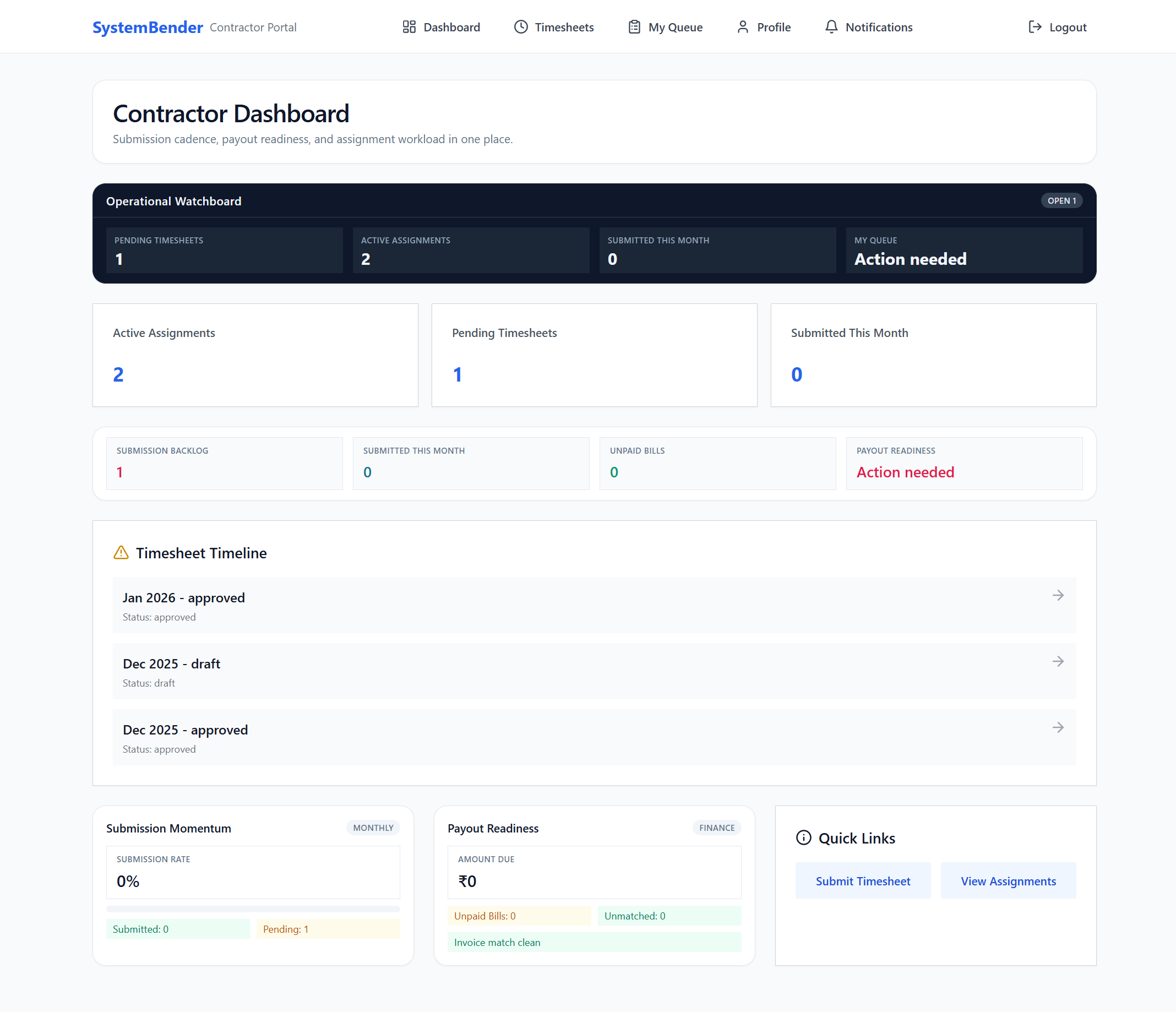 Contractor Portal